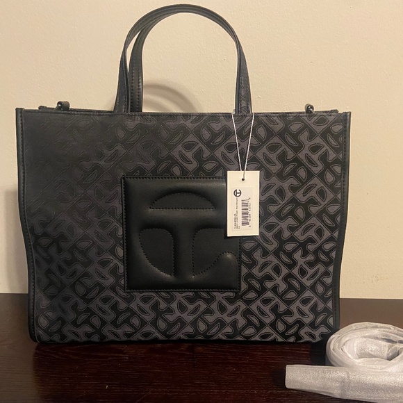 Telfar Jacquard Black Monogram Tote - Picture 2 of 7